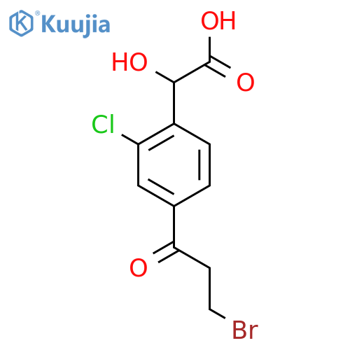 4-(3-Bromopropanoyl)-2-chloromandelic acid structure