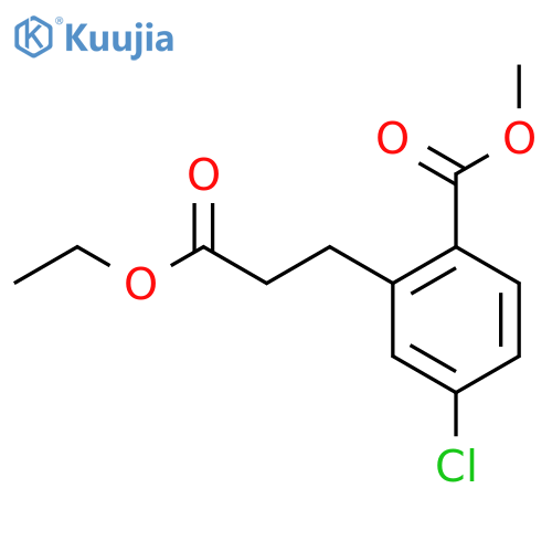 Methyl 4-chloro-2-(3-ethoxy-3-oxopropyl)benzoate structure