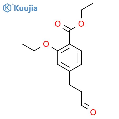 Ethyl 2-ethoxy-4-(3-oxopropyl)benzoate structure