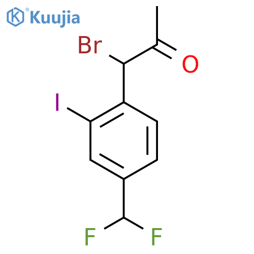 1-Bromo-1-(4-(difluoromethyl)-2-iodophenyl)propan-2-one structure