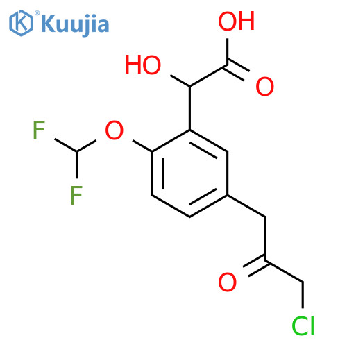 5-(3-Chloro-2-oxopropyl)-2-(difluoromethoxy)mandelic acid structure