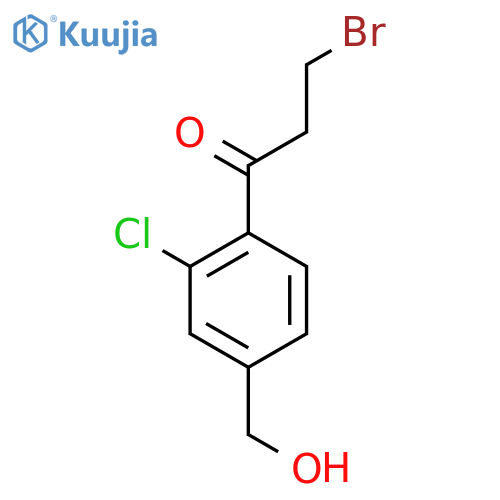 3-Bromo-1-(2-chloro-4-(hydroxymethyl)phenyl)propan-1-one structure