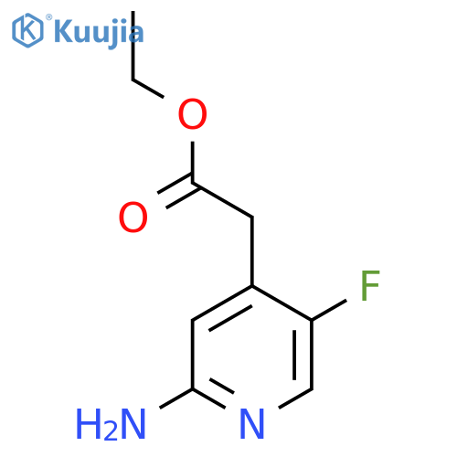 Ethyl 2-amino-5-fluoropyridine-4-acetate structure