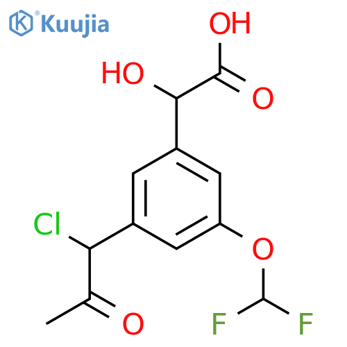 3-(1-Chloro-2-oxopropyl)-5-(difluoromethoxy)mandelic acid structure