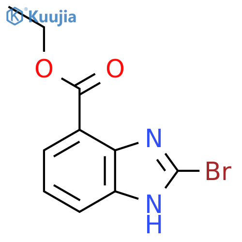Ethyl 2-bromo-1H-benzimidazole-7-carboxylate structure