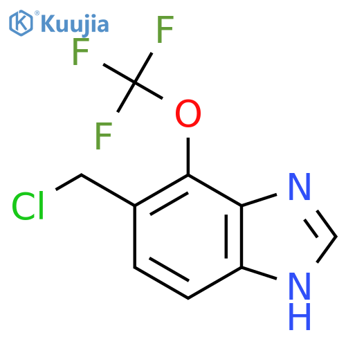 5-Chloromethyl-4-trifluoromethoxy-1H-benzimidazole structure