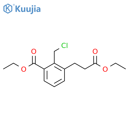 Ethyl 2-(chloromethyl)-3-(3-ethoxy-3-oxopropyl)benzoate structure