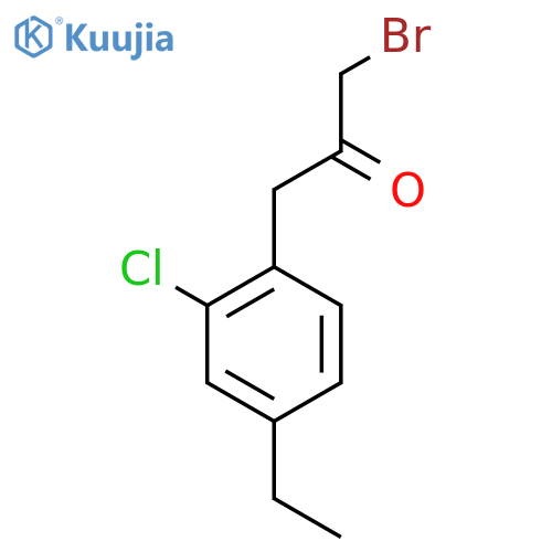 1-Bromo-3-(2-chloro-4-ethylphenyl)propan-2-one structure