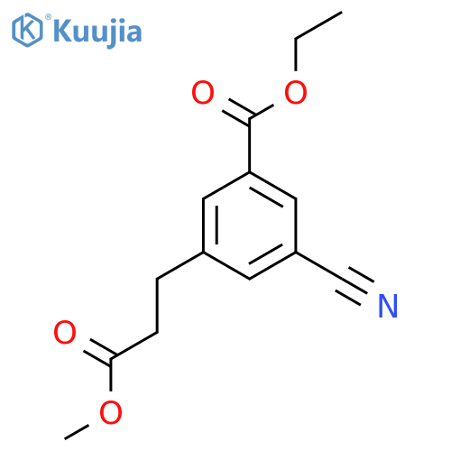 Ethyl 3-cyano-5-(3-methoxy-3-oxopropyl)benzoate structure