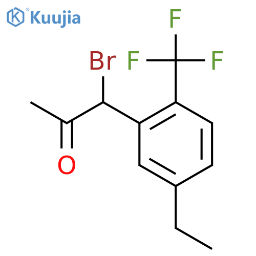 1-Bromo-1-(5-ethyl-2-(trifluoromethyl)phenyl)propan-2-one structure