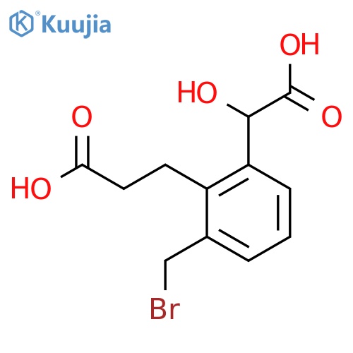 3-(Bromomethyl)-2-(2-carboxyethyl)mandelic acid structure