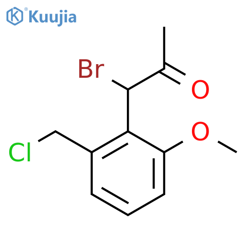 1-Bromo-1-(2-(chloromethyl)-6-methoxyphenyl)propan-2-one structure