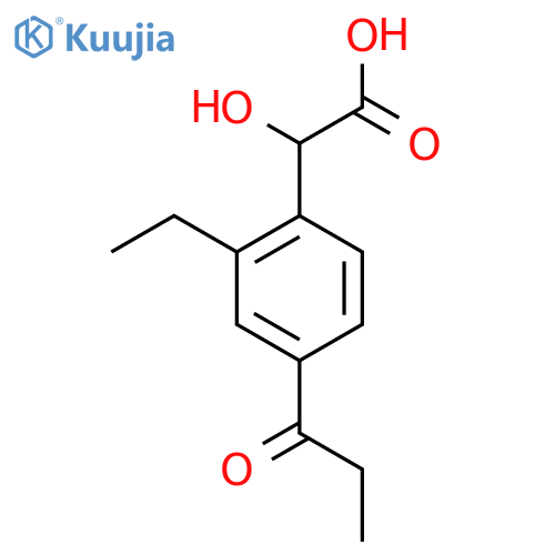 2-Ethyl-4-propionylmandelic acid structure