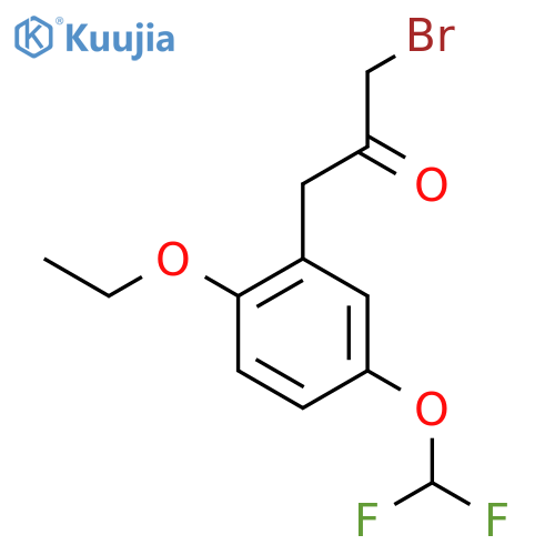 1-Bromo-3-(5-(difluoromethoxy)-2-ethoxyphenyl)propan-2-one structure