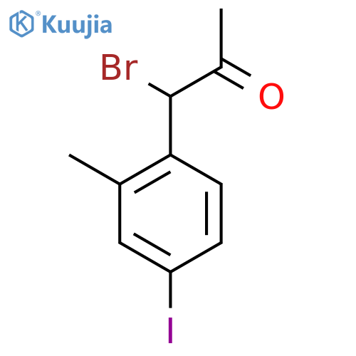 1-Bromo-1-(4-iodo-2-methylphenyl)propan-2-one structure