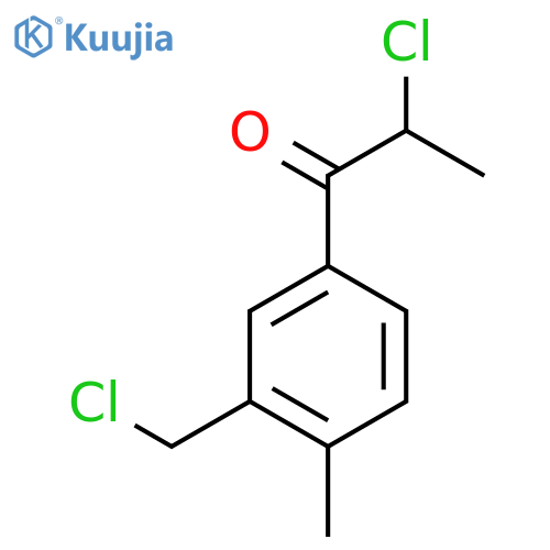 2-Chloro-1-(3-(chloromethyl)-4-methylphenyl)propan-1-one structure