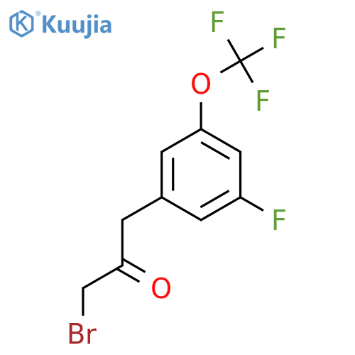 1-Bromo-3-(3-fluoro-5-(trifluoromethoxy)phenyl)propan-2-one structure