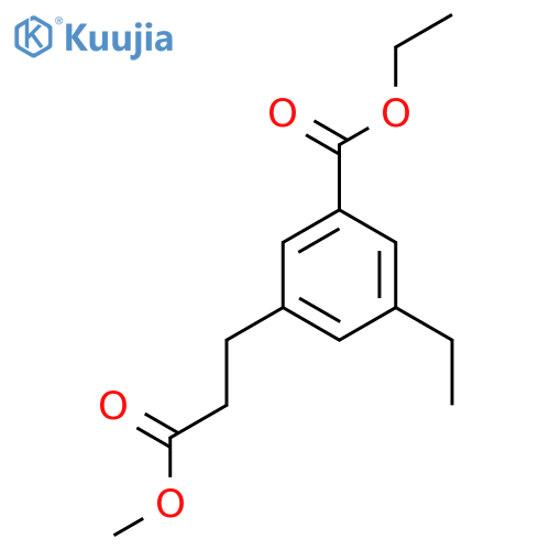Ethyl 3-ethyl-5-(3-methoxy-3-oxopropyl)benzoate structure