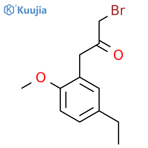 1-Bromo-3-(5-ethyl-2-methoxyphenyl)propan-2-one structure