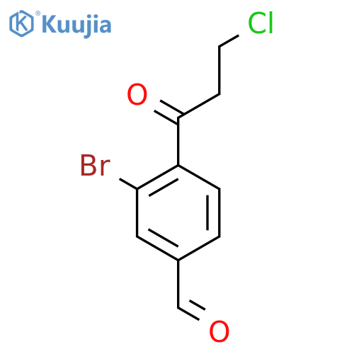 3-Bromo-4-(3-chloropropanoyl)benzaldehyde structure