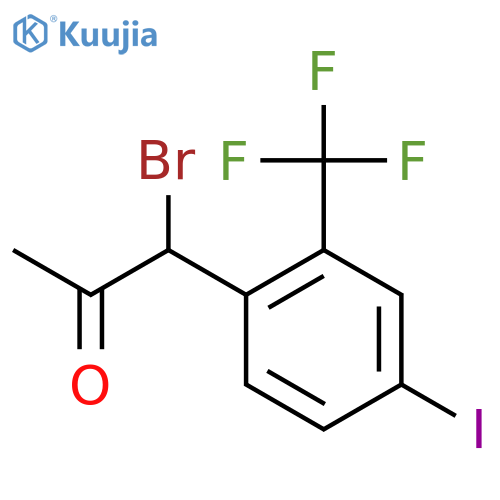 1-Bromo-1-(4-iodo-2-(trifluoromethyl)phenyl)propan-2-one structure