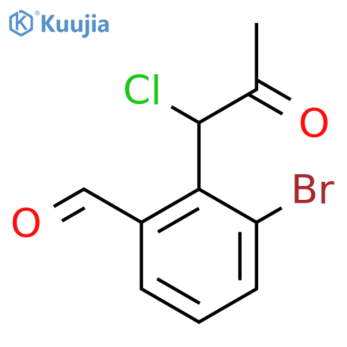 3-Bromo-2-(1-chloro-2-oxopropyl)benzaldehyde structure