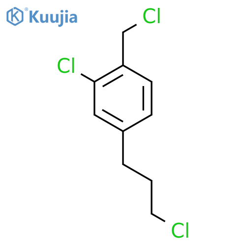 2-Chloro-4-(3-chloropropyl)benzyl chloride structure