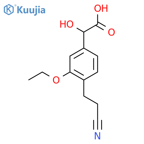 4-(2-Cyanoethyl)-3-ethoxymandelic acid structure