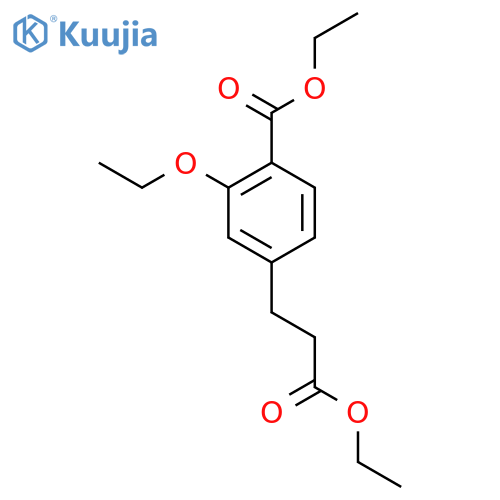 Ethyl 2-ethoxy-4-(3-ethoxy-3-oxopropyl)benzoate structure