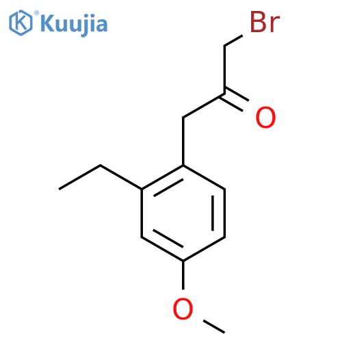 1-Bromo-3-(2-ethyl-4-methoxyphenyl)propan-2-one structure