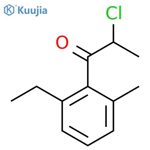 2-Chloro-1-(2-ethyl-6-methylphenyl)propan-1-one structure