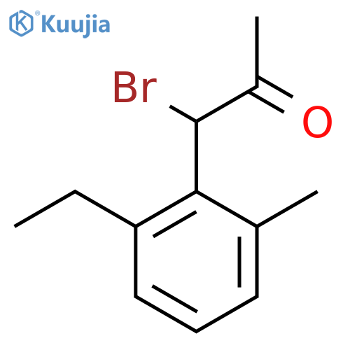 1-Bromo-1-(2-ethyl-6-methylphenyl)propan-2-one structure