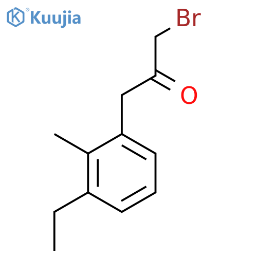 1-Bromo-3-(3-ethyl-2-methylphenyl)propan-2-one structure