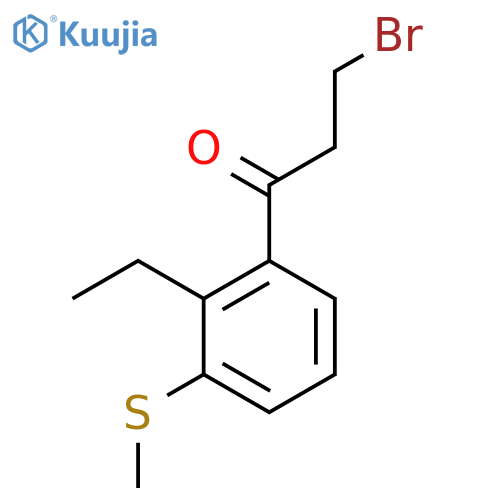 3-Bromo-1-(2-ethyl-3-(methylthio)phenyl)propan-1-one structure