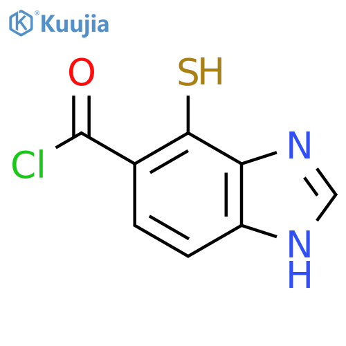 7-Mercapto-1H-benzimidazole-6-carbonyl chloride structure