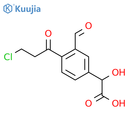 4-(3-Chloropropanoyl)-3-formylmandelic acid structure