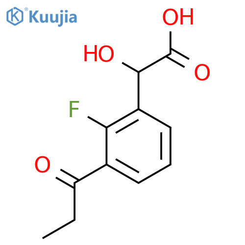 2-Fluoro-3-propionylmandelic acid structure