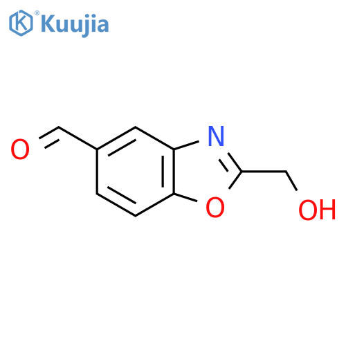 2-(Hydroxymethyl)benzo[d]oxazole-5-carboxaldehyde structure