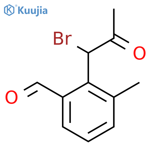 2-(1-Bromo-2-oxopropyl)-3-methylbenzaldehyde structure