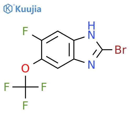 2-Bromo-5-fluoro-6-trifluoromethoxy-1H-benzimidazole structure