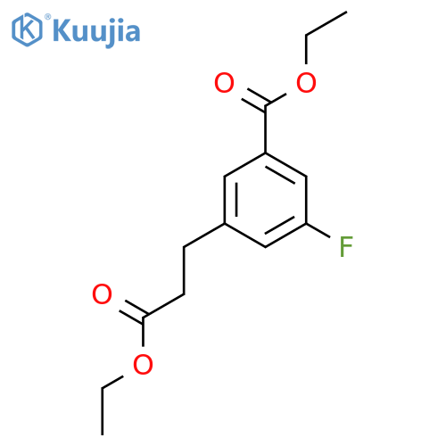 Ethyl 3-(3-ethoxy-3-oxopropyl)-5-fluorobenzoate structure