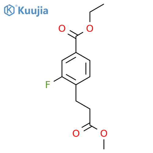 Ethyl 3-fluoro-4-(3-methoxy-3-oxopropyl)benzoate structure