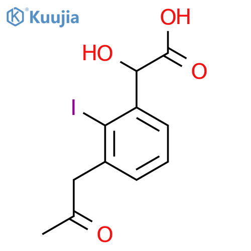 2-Iodo-3-(2-oxopropyl)mandelic acid structure