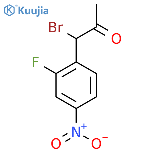 1-Bromo-1-(2-fluoro-4-nitrophenyl)propan-2-one structure