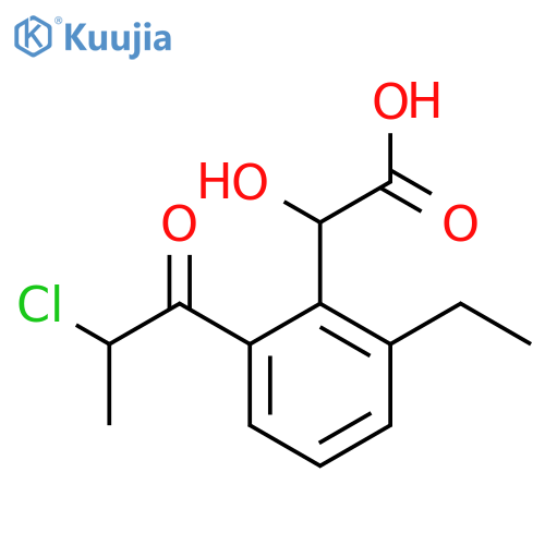 2-(2-Chloropropanoyl)-6-ethylmandelic acid structure