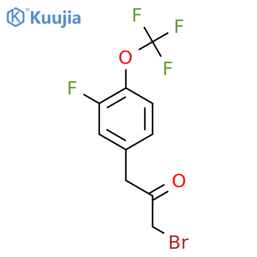 1-Bromo-3-(3-fluoro-4-(trifluoromethoxy)phenyl)propan-2-one structure