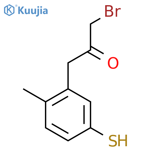 3-(3-Bromo-2-oxopropyl)-4-methylthiophenol structure