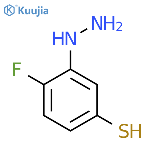 2-Fluoro-5-mercaptophenylhydrazine structure