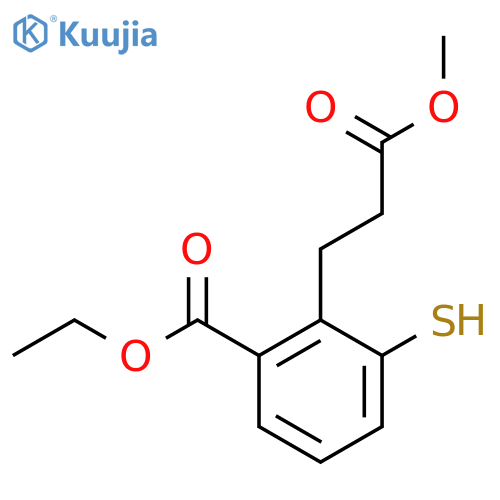 Ethyl 3-mercapto-2-(3-methoxy-3-oxopropyl)benzoate structure
