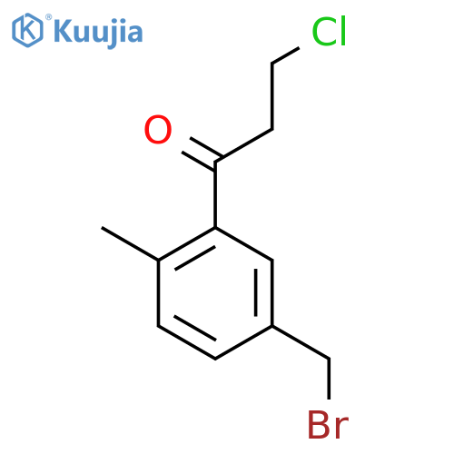 1-(5-(Bromomethyl)-2-methylphenyl)-3-chloropropan-1-one structure